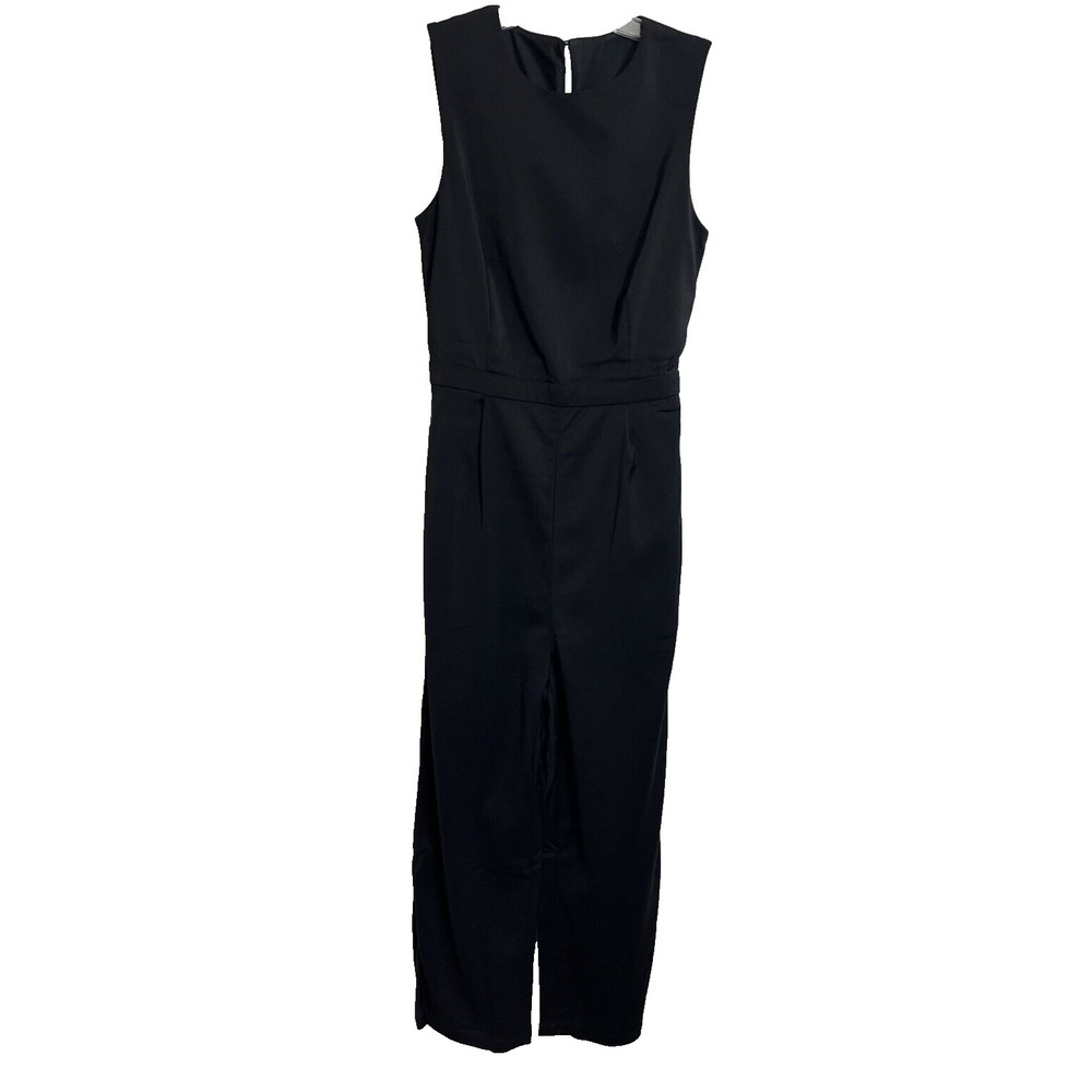 JNSQ Hermine Jumpsuit Size 2 NWT $119 Je Ne Sais Quoi Black Keyhole Back Buttons